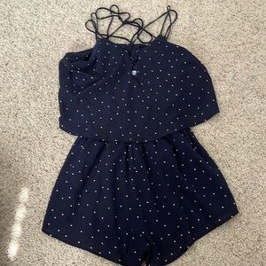 Strappy Polka Dot Romper